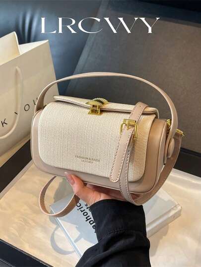 Women's Fashion Trapezoid Handbag With Top Handle, Elegant & Simple Design, Large Capacity, Bag For Women Elegant, Old Money