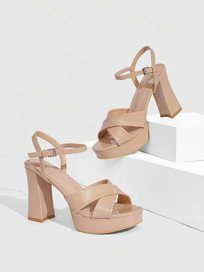 CUCCOO SZL Sexy Nightclub Simple And Generous Fashion Versatile Casual Workplace Commuter Women High Heels Sandals Spring Shoes Prom Heels Summer Shoes